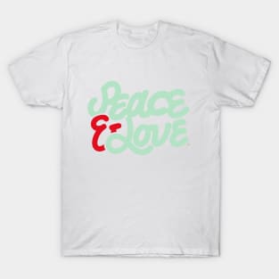 Peace and Love lighter colors T-Shirt